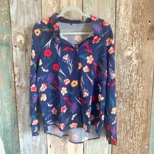 NWOT Floral Button Down Blouse XXXL